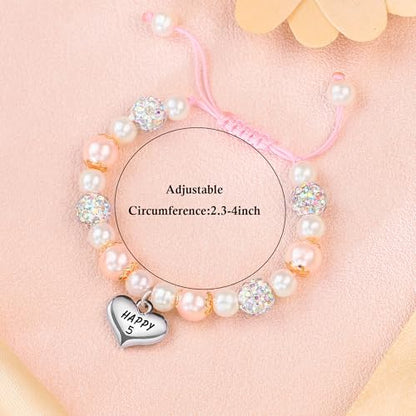 Sereney Birthday Gifts for Girls, 1-16 Year Old Girl Birthday Bracelet Gift - style: 5th Bday