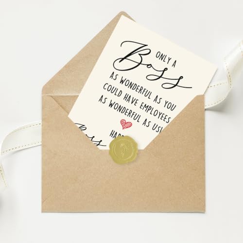 Happy Boss Day Card Gifts, Boss's Day Gifts for Women Men - color: BK-137