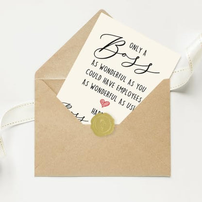 Happy Boss Day Card Gifts, Boss's Day Gifts for Women Men - color: BK-137
