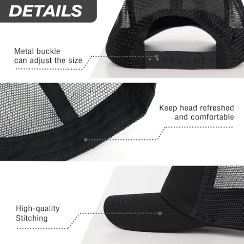 Christian Jesus Cross Trucker Hat Faith Hats for Men Women Religious Gifts - color: C-black