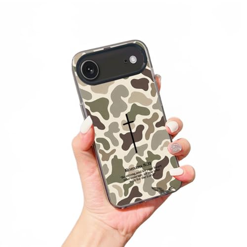 Christian Cross Camo Phone Case Compatible with iPhone 17 Air - color: Camouflage Cross, size: for iPhone 17 Air 6.5″