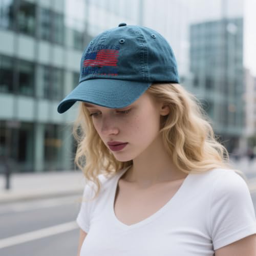 She Loves Jesus and America Too Hats for Womens Soft Washed Distressed Baseball - color: She Loves Jesus and America Toocyan Blue1