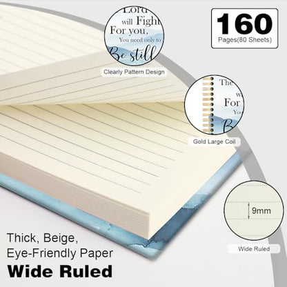 The Lord Will Fight for You You Need Only to Be Still Bible Verse Exodus 14:14 Spiral Notebook, Inspirational Mountain Journal, Christian Promotion Farewell Gifts for Women Men Coworkers Boss - style: The Lord