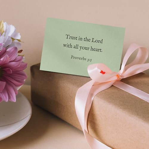 Bible Verse Cards, 60 Scripture Cards with Bible Verses - color: Sage Green