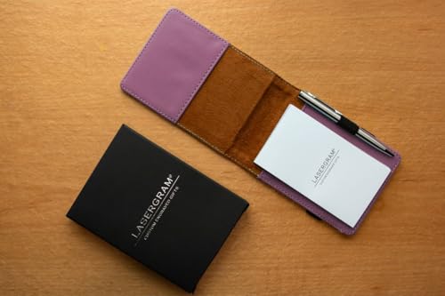 LaserGram Mini Padfolio with Notepad and Pen, Motocross, Personalized Engraving Included (Pink) - color: Pink