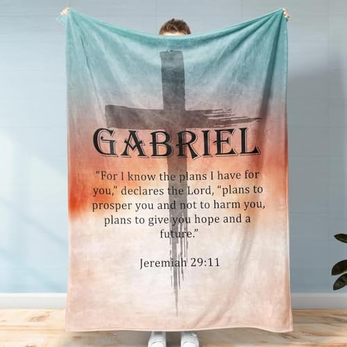 Personalized Baby Blanket Boy, Personalized Christian Blanket for Men, Custom Name Christian Art Gift, Unique Gifts, Baby Shower Christian Blanket, Idea, Personalized Baby Blanket - color: #Ver11