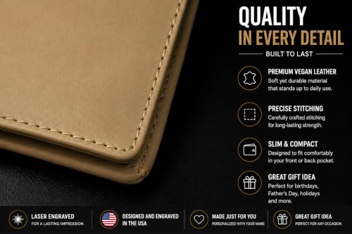 LaserGram Personalized Wallet, Christian Cross (Beige) - color: Beige