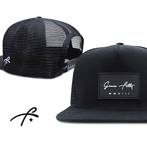 Grace Folly Trucker Hat for Men & Women. Snapback Mesh Caps - color: Black