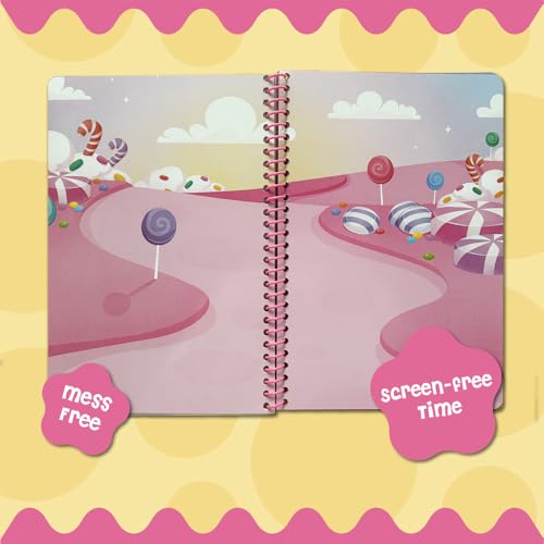 Stick4Ever Jelly Sticker Book® - for Kids - Waterproof, Easy to Clean Reusable Sticker Book for Toddlers- Reusable Road Trip Activities for Kids - Stocking Stuffers for Toddlers (Wonderland) - style: Wonderland