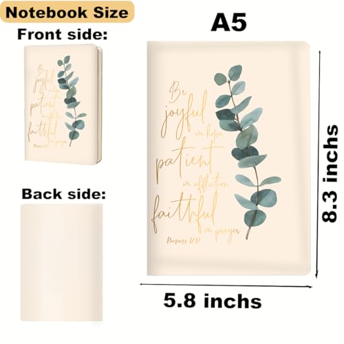 Motivational Bible Verse Lined Journal Notebook for Women Men Bible Journal - color: Multi 0340