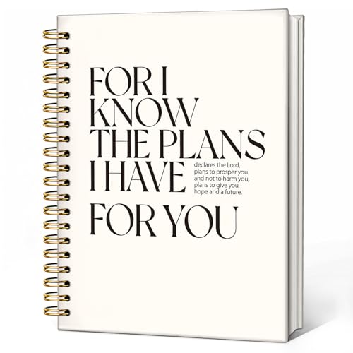 Christian Notebook Journal, Inspirational Christian Prayer Notebooks Journal for Women Men, Jeremiah 29:11 Gifts, Religious Scripture Hardcover Spiral Notebook 5.5x8.3 - color: Jeremiah 29:11