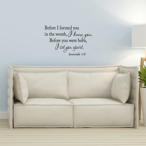 Before I Formed You in the Womb I Knew You Jeremiah 1:5 Wall Decal