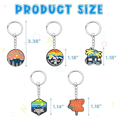 Cute Keychain Bulk,Cute Key Chain for Car Keys Purse Bag Rewards - color: Camping-30