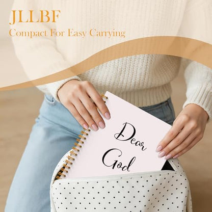 JLLBF Dear God Christian Spiral Notebook, Bible Notebooks for Note Taking, Prayer Journal for Women, Faith Based Gifts for Women, Scripture Journal Notebook, 5.5x8.3 Inch - color: Dear God