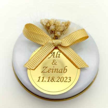 Favors for Weddings, Bridal Showers, and Any Events, Candle Favors Set for Guests, Customize Your Keepsake for Baby Shower, Communion (10,20,30,50,100,150 Options Available in Customize Section)
