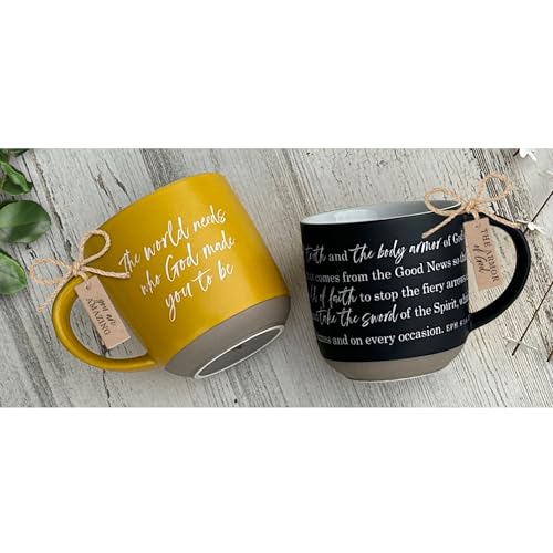 Lighthouse Christian Products Inspirational Coffee Cup Drinking Mug, 19 Ounce Ceramic, Armor of God