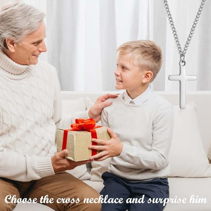 Cross Necklace for Boys Kids Christian Catholic Religious Gifts - color: Communion -Boys