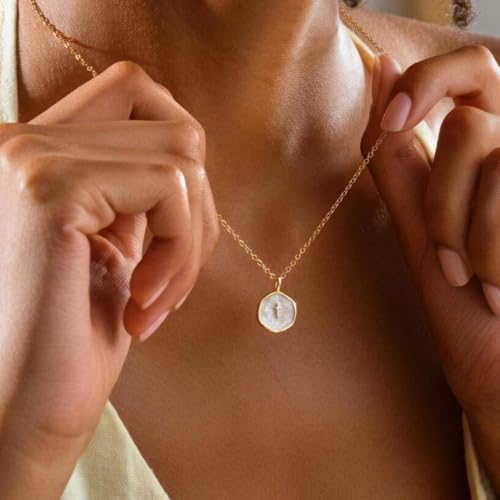 Quietsun Teen Girl Gifts Gold Cross Necklaces Women Teenage First Communion