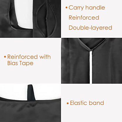 BeeGreen Black Reusable Grocery Bags Shopping Bags for Groceries 12 Pack Heavy Duty - Foldable Polyester Grocery Totes with Handles and Zipper Bag, Large Travel Washable Holiday Tote Bag Bulk - color: Black