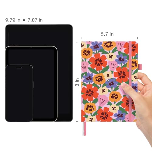 &And Per Se Lined Hardcover Notebook – A5 5.7"x8" College Ruled, 160 Pages, 100gsm Thick Paper – Aesthetic Journal for Women, Gift-Ready Planner, Everyday Writing Notebook (Elegant Florals) - color: j.Elegant Florals, style: Lined with Pattern