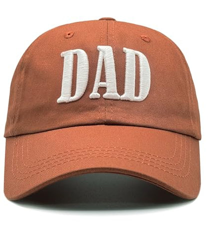 Dad Hats for Men, 3D Embroidered Dad Baseball Cap - color: Brown