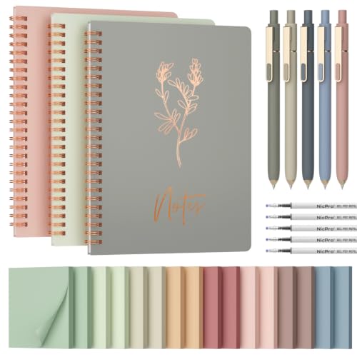 Nicpro 30PCS Cute Spiral Notebook Stationary Set For Women - size: 30pcs
