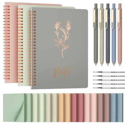Nicpro 30PCS Cute Spiral Notebook Stationary Set For Women - size: 30pcs