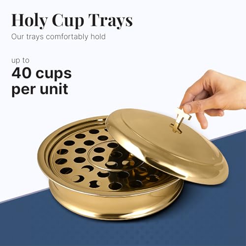 Communion Set for Church - Two Communion Trays & Two Bread Plates with Lid
