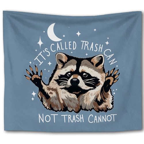 Foritho Funny Raccoon Tapestry, Humorous Raccoon Meme Witchy Tapestry Wall Hanging, Sarcastic Trash Panda Animal Wall Tapestries for Bedroom Living Room Home Decor, 50x60 Inch-03 - color: Color 04