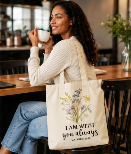 Christian Bible Verse Tote Bag for Women Faith Church - color: Always