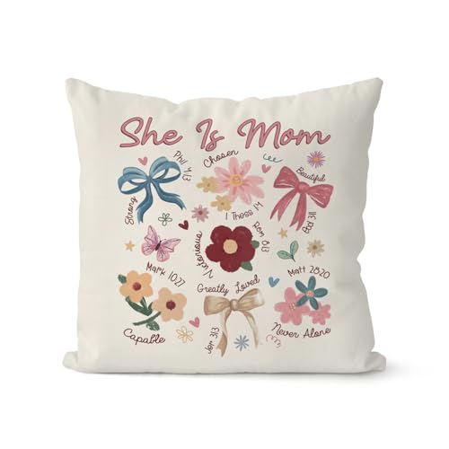 QIYUHOY Christian Floral Bow Inspirational Throw Pillow Covers, 18x18 Inch - color: 002-motivational