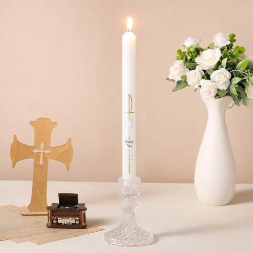Conelist 1pcs Baptism Candle 10'', Velas para Bautizo Gift Baptism