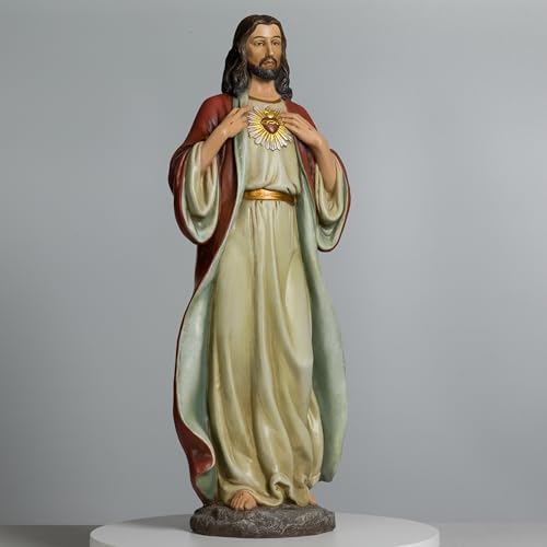 BC Catholic Sacred Heart of Jesus Statue, 24.5" H Large Jesus Christ Statue - size: 24.5 inches H