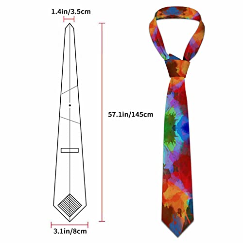 Black Dots Men's Neckties Retro Classic Circle Geometry Men's Tie for Mens Teens Business Work Casual Wedding Party - color: Mixed Colors