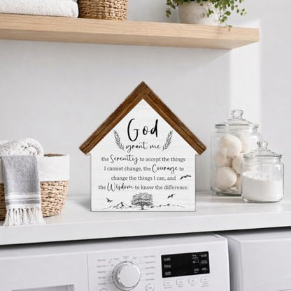 Christian Home Decor, Serenity Prayer God Grant Me Serenity Courage Wisdom - color: god