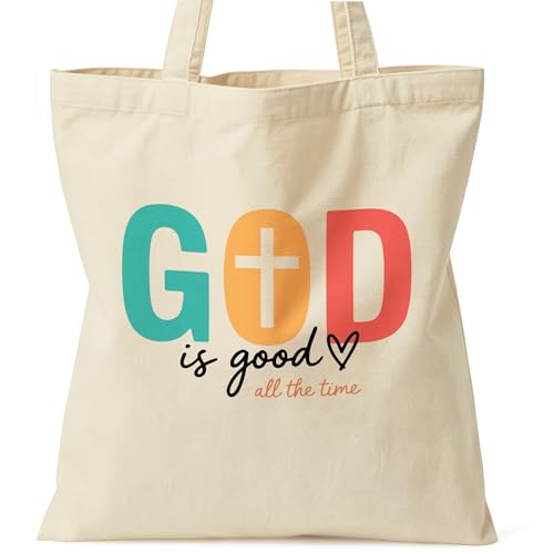 Christian Bible Tote Bag for Women Shopping Work Church with Inner Pocket - color: Beige 10