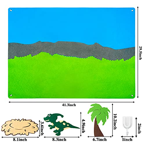 WATINC Dinosaur Felt Board Stories Set - Preschool Interactive Toy for Kids