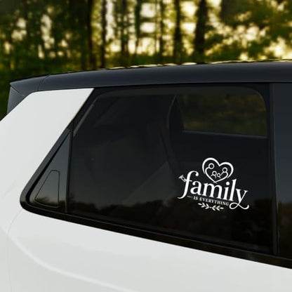 2PCS Family Quote UV DTF Sticker, Love Window Car Decal Faith Decor 10in - color: Family is Everything