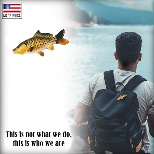 Carp Pin, Fish, Lapel, Fisherman, Fishing, Hat, Pins, Brooch, Brooches, Jewelry, Gift, Handmade in the USA, 200 Fish Designs Available. F077Z - color: Hand Painted