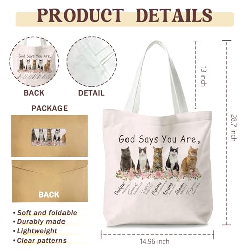 Bible Tote Bags Cute Christian Preppy Canvas Tote Bag Christian Gifts for Women Reusable Shopping Bags(Parent) - color: Bible-5