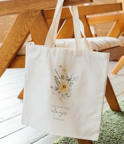 Inspirational Christian Bible Verse Foral Tote Bag for Women - color: Bible4