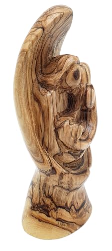 Zuluf Olive Wood Hand of God Holding Holy Family Statue 5.7 Inch, Hand-Carved Bethlehem Divine Providence Sculpture with Mary Joseph and Baby Jesus, Catholic Christian Wedding Housewarming Gift - color: 5.7" Hand of God Family