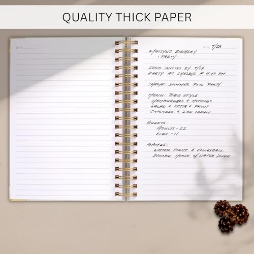 Aesthetic Thick Spiral Notebook Journal For Women in B5 - Linen Hardcover - color: Beige, size: B5