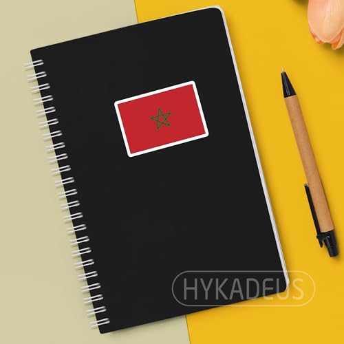 (3Pcs) Morocco Flag Stickers – Moroccan Sticker, Country Flag Vinyl Decal - color: Morocco