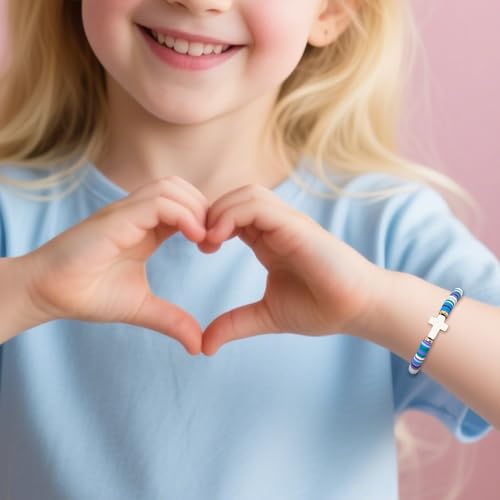 Cute Cross Bracelet Teen Girl Gifts Trendy Stuff Christian Gifts for Kids/Girls/Boys/Teens/Women Jewelry Colorful Jesus Bracelets Christmas Religious Communion Baptism Confirmation Gifts - color: 2-Always Remember C