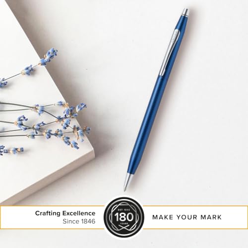 Cross Classic Century Cobalt Blue Diamond Ballpoint Pen, Black Ink - color: Cobalt Blue
