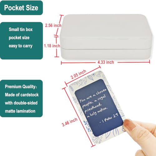 MOBU- Prayer Cards 70 Unique Bible Verse Cards with Portable Storage Box