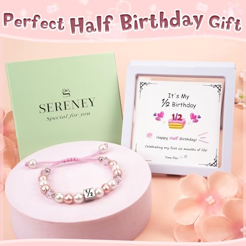 Sereney Birthday Gifts for Girls, 1-16 Year Old Girl Birthday Bracelet Gift - style: Half Bday
