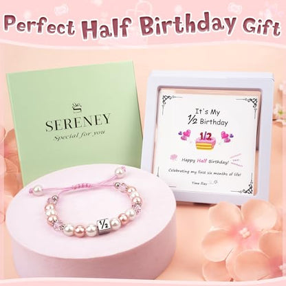 Sereney Birthday Gifts for Girls, 1-16 Year Old Girl Birthday Bracelet Gift - style: Half Bday