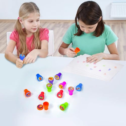 Cinrobiye 24 Pcs Fire Truck Stampers Party Favor Set, Cute Firefighter Truck Stamps for Kids Birthday Party, Classroom Rewards, Carnival Prizes, Goody Bag Fillers, Fire Safety Party Supplies - color: Fire Truck